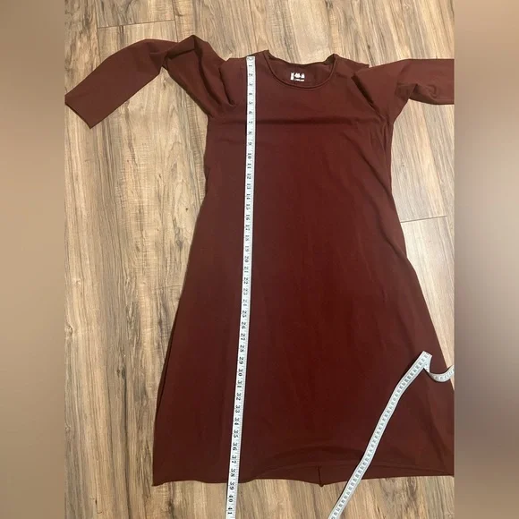 Labo.Art Abito Stilo Jersey Dress in Granata Cotton Blend Lagenlook Dress Size 0 - Picture 7 of 10